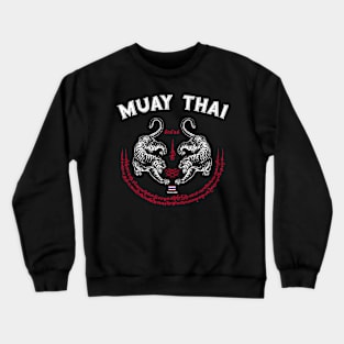 Muay Thai Tiger Sak Yant Kickboxing Crewneck Sweatshirt